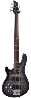 Schecter C-5 PLUS 5-String Left-Handed Electric Bass Guitar (Charcoal Burst)