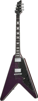 Guitare électrique Schecter V-1 CUSTOM (Trans Purple)