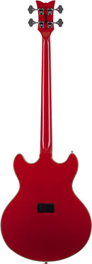 Schecter SIMON GALLUP CORSAIR BASS Hollow-Body Electric Bass (Red And Black)