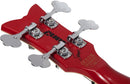 Schecter SIMON GALLUP CORSAIR BASS Hollow-Body Electric Bass (Red And Black)
