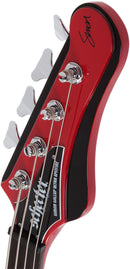 Schecter SIMON GALLUP ULTRA BASS Electric Bass (Red And Black)