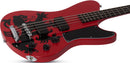 Schecter SIMON GALLUP ULTRA BASS Electric Bass (Red And Black)
