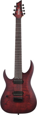 Schecter SUNSET-7 EXTREME 7-String Left-Handed Electric Guitar (Scarlet Burst)