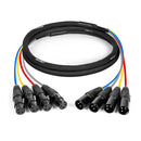 Phenyx Pro PCBL-4IN1-10 4-channel XLR Snake Cable - 10ft