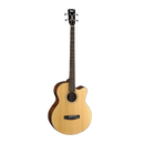 Cort AB850F-BAG-NAT Basse acoustique vénitienne à pan coupé Super Jumbo Deep Body