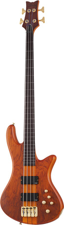 Schecter STILETTO STUDIO-4 FL Fretless Electric Bass Guitar (Honey Satin)