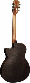 Lag Guitars SAUVAGE-N-ASCE RH Auditorium Guitare acoustique-électrique classique à pan coupé fin en nylon (satin à pores ouverts)