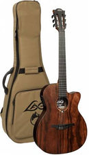 Lag Guitars SAUVAGE-N-ASCE RH Auditorium Guitare acoustique-électrique classique à pan coupé fin en nylon (satin à pores ouverts)