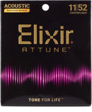 Cordes de guitare acoustique Elixir 21027 Attune en bronze phosphoreux - .011-.052