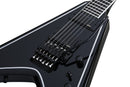 Schecter RAVENDARK V FR Abbath Signature Electric Guitar (Gloss Black With Silver Pinstripes)