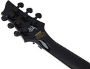 Schecter RAVENDARK V FR Abbath Signature Electric Guitar (Gloss Black With Silver Pinstripes)