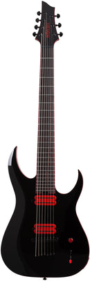 Schecter RED DAWN SUNSET-7 7-String Electric Guitar (Gloss Black)