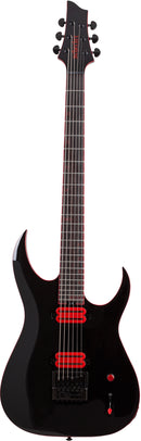 Schecter RED DAWN SUNSET-6 EVERTUNE Electric Guitar (Gloss Black)
