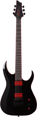 Schecter RED DAWN SUNSET-6 EVERTUNE EX Electric Guitar (Gloss Black)