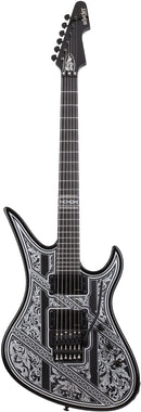 Schecter AVENGER PRZYM PALLADIUM FR Electric Guitar (Gloss Black With White Highlights)