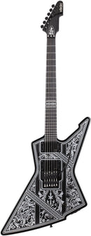 Schecter E-1 PRZYM PALLADIUM FR Electric Guitar (Gloss Black With White Highlights)