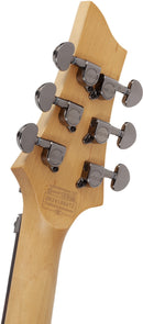 Guitare électrique Schecter DEMON-6 FR avec sélecteurs Sustainiac (Aged Black Satin)