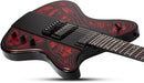 Guitare électrique Schecter ULTRA PRZYM MERCURY ROSE (Gloss Black avec reflets rouges)