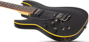 Guitare électrique pour gaucher Schecter DEMON-6 FR avec sélecteurs Sustainiac (Aged Black Satin)
