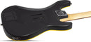 Guitare électrique pour gaucher Schecter DEMON-6 FR avec sélecteurs Sustainiac (Aged Black Satin)