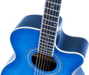 Washburn EA15TBL Festival Series Acoustic Electric Guitar (Flame Transparent Blue)
