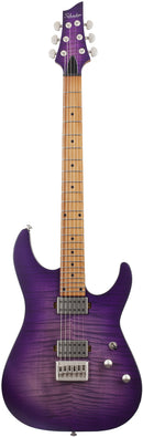 Schecter C-1 STANDARD PLUS Electric Guitar (Transparent Purple Burst)