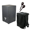 Cajon Tycoon TKBSC-29 BK avec sac et maracas (noir)