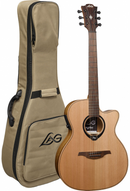 Lag Guitars HV10ACE RH HyVibe 10 Auditorium Cutaway Guitare électro-acoustique (Satin naturel)