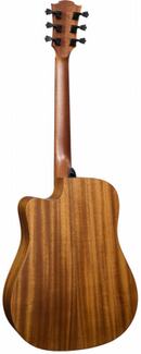 Guitare électro-acoustique Lag Guitars HV10DCE RH HyVibe 10 Dreadnought à pan coupé (finition satinée naturelle)