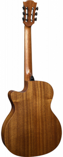 Lag Guitars HV10-N-ACE RH HyVibe 10 Guitare électro-acoustique Auditorium à pan coupé en nylon (Satin naturel)