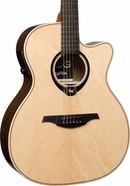 Guitare électro-acoustique Lag Guitars HV30ACE RH HyVibe 30 Auditorium Cutaway (Naturel brillant)