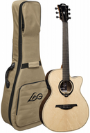 Guitare électro-acoustique Lag Guitars HV30ACE RH HyVibe 30 Auditorium Cutaway (Naturel brillant)