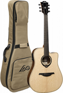Guitare électro-acoustique Lag Guitars HV30DCE RH HyVibe 30 Dreadnought à pan coupé (Naturel brillant)