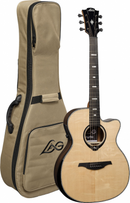 Lag Guitars HV50ACE HyVibe 30 Auditorium Acoustic Electric Guitar (Natural Glossy)
