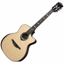 Lag Guitars HV50-N-ACE RH HyVibe 30 Guitare électro-acoustique Auditorium à pan coupé biseauté en nylon (Naturel brillant)