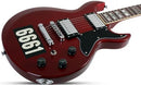 Guitare électrique Schecter ZACKY VENGEANCE CUSTOM REISSUE (See Thru Cherry with 6661 Graphic)