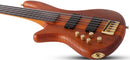 Schecter STILETTO STUDIO-5 FL Fretless 5-String Left-Handed Electric Bass Guitar (Honey Satin)