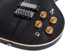 Guitare électrique 12 cordes Washburn H12TB Hawk Series inspirée des années 70 (Trans Black)