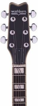 Guitare électrique semi-hollow Washburn SH35TB Wing Series (Trans Black)
