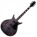 Guitare électrique semi-hollow Washburn SH35TB Wing Series (Trans Black)