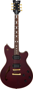 Guitare électrique semi-hollow EVH SA-126 STANDARD (rouge vin)