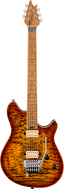 Guitare électrique EVH WOLFGANG SPECIAL QM (effet œil de tigre)