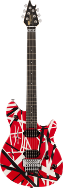 Guitare électrique EVH WOLFGANG SPECIAL STRIPED (rouge, noir et blanc)