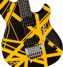 Guitare électrique EVH WOLFGANG SPECIAL STRIPED (noire et jaune)