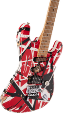EVH STRIPED SERIES FRANKENSTEIN FRANKIE Electric Guitar (Red With Black Stripes)