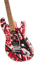 EVH STRIPED SERIES FRANKENSTEIN FRANKIE Electric Guitar (Red With Black Stripes)
