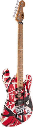 EVH STRIPED SERIES FRANKENSTEIN FRANKIE Electric Guitar (Red With Black Stripes)