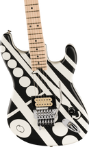 Guitare électrique EVH STRIPED SERIES CIRCLES (blanche et noire)
