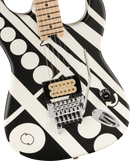 Guitare électrique EVH STRIPED SERIES CIRCLES (blanche et noire)