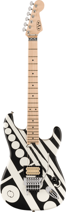 Guitare électrique EVH STRIPED SERIES CIRCLES (blanche et noire)